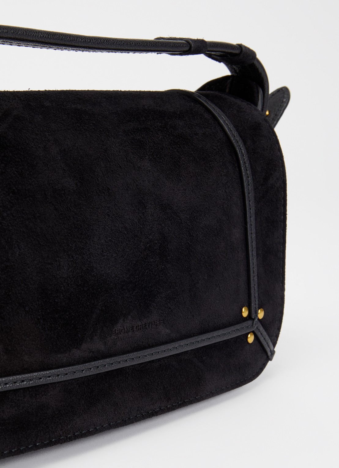 Jérôme Dreyfuss Co Petito S crossbodytas van suède met afneembare schouderriem - detail 4 zwart