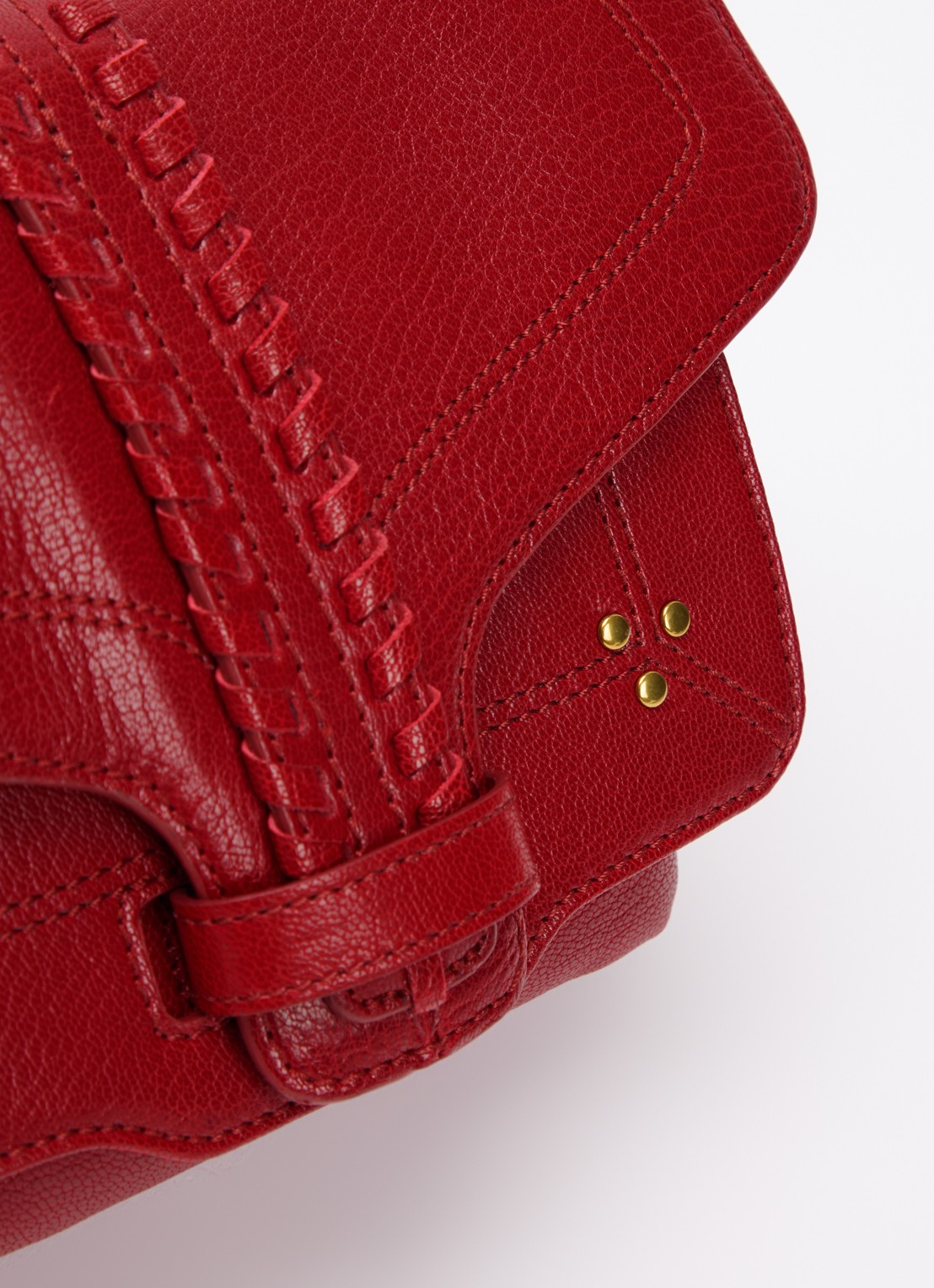 Jérôme Dreyfuss Harry S crossbodytas van geitenleer met verstelbare schouderriem - detail 5 rood