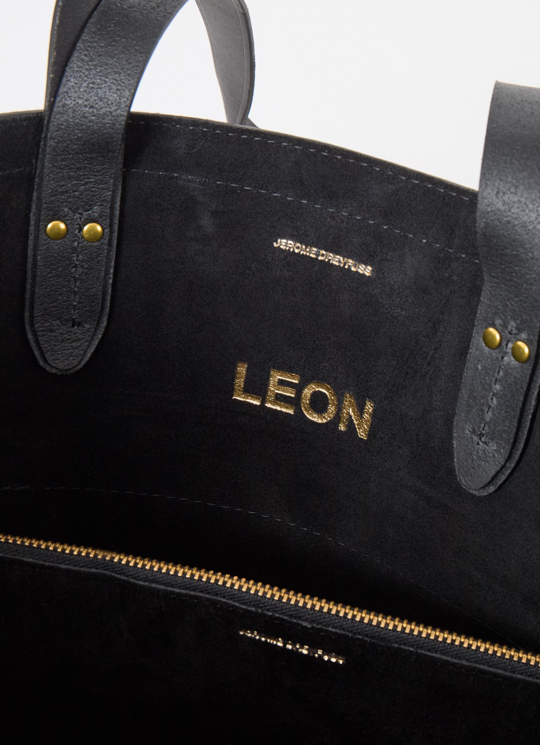 Jérôme Dreyfuss Léon M shopper van kalfssuède met uitneembaar etui - detail 4 zwart