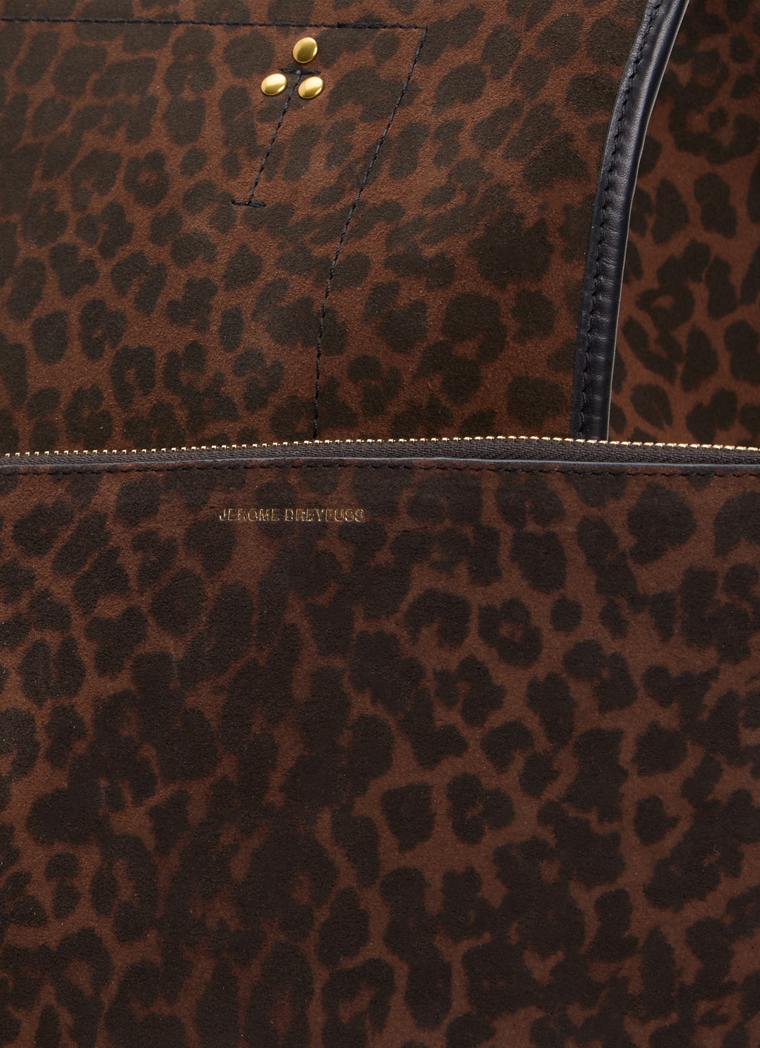 Jérôme Dreyfuss Léon M shopper van kalfssuède met uitneembaar etui - detail 3 bruin