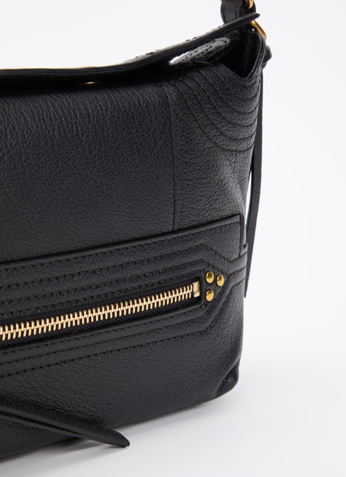 Jérôme Dreyfuss Lucky S schoudertas van leer met afneembare schouderriem - detail 5 zwart