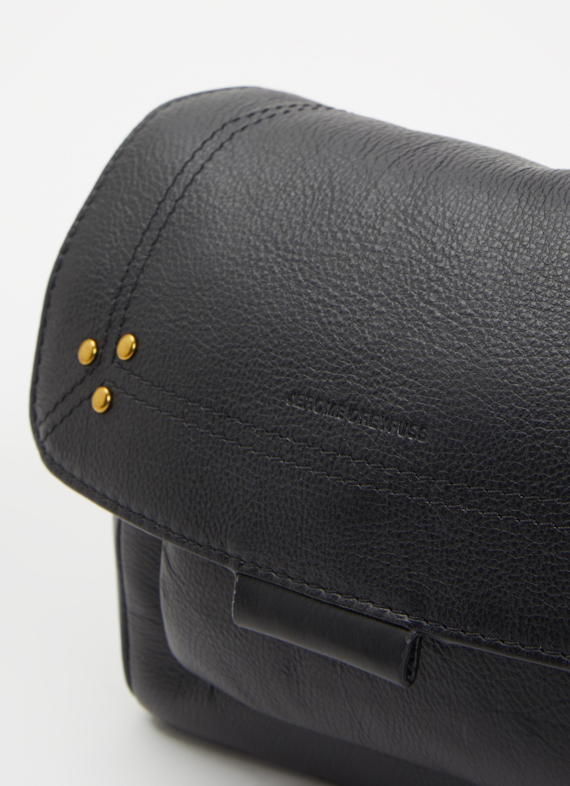 Jérôme Dreyfuss Lulu crossbodytas van kalfsleer met geitenleren details - detail 7 zwart