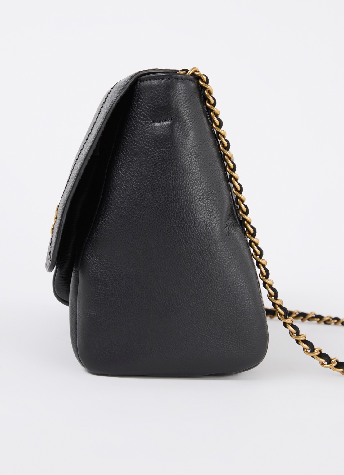 Jérôme Dreyfuss Lulu M crossbodytas van kalfsleer met details van geitenleer - detail 3 antraciet