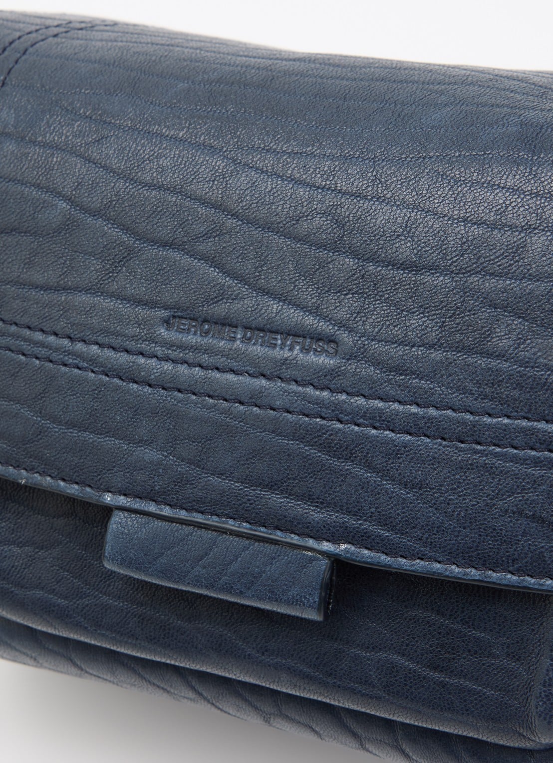 Jérôme Dreyfuss Lulu S crossbodytas van lamsleer met afneembare schouderriem - detail 3 donkerblauw