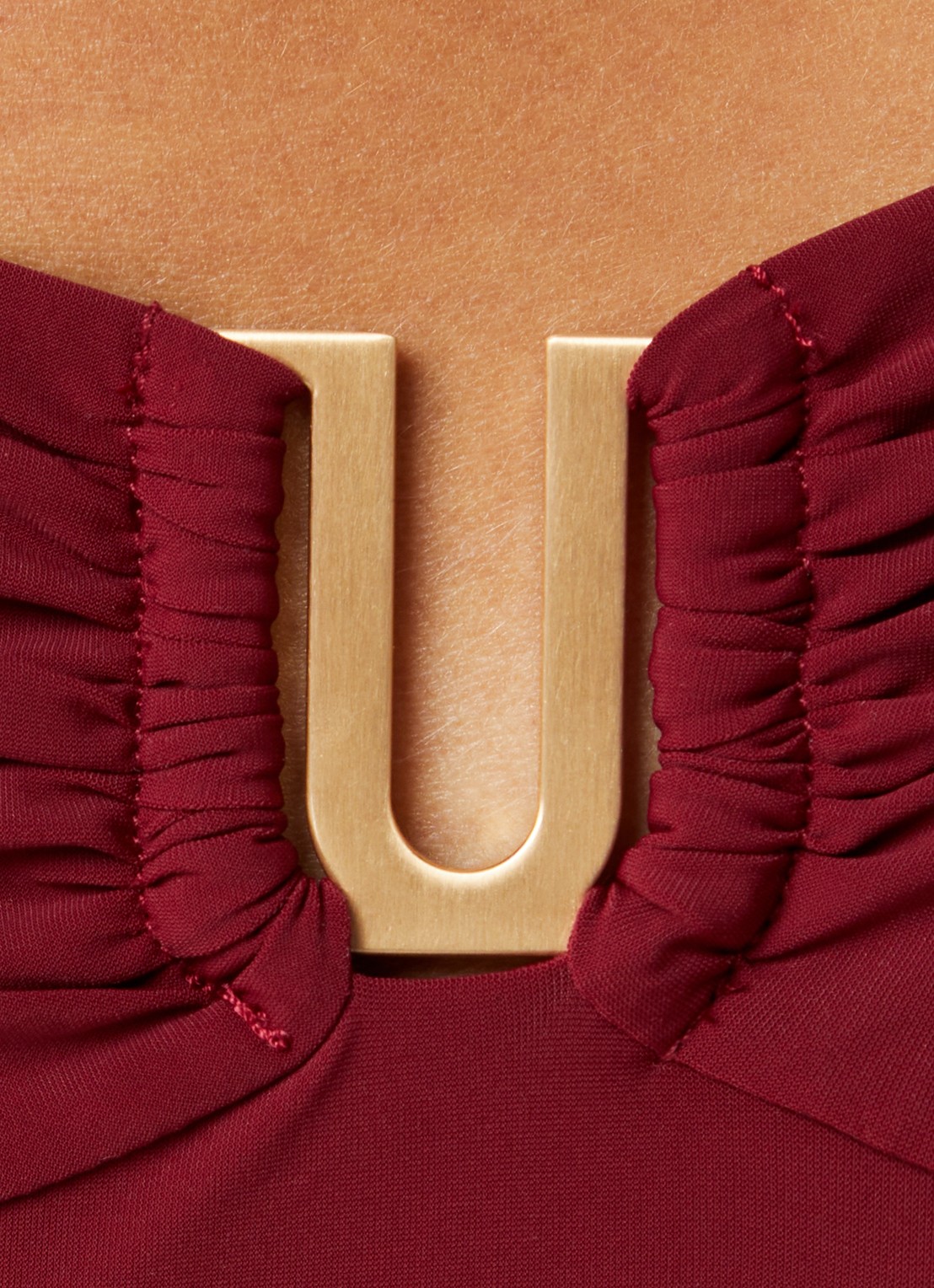 JETS Australia Bikinislip met plooidetail - detail 5 bordeauxrood