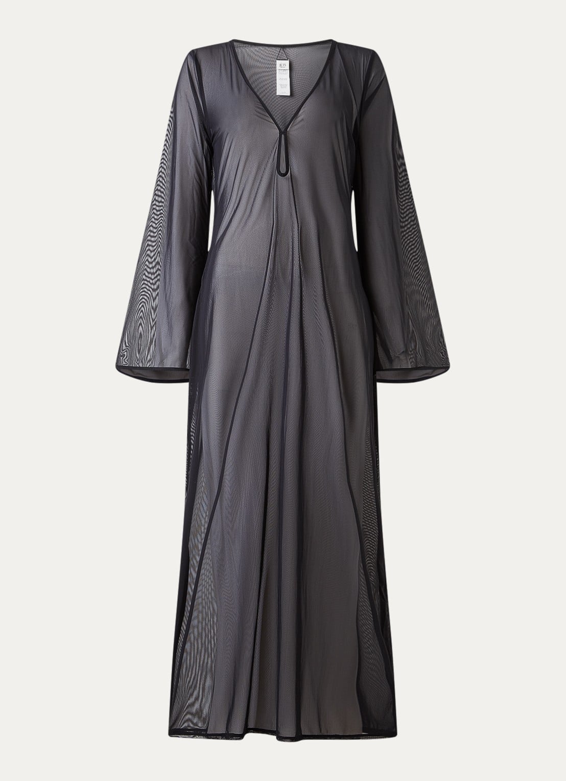 JETS Australia Coverup slipdress van mesh - voorkant 2 zwart