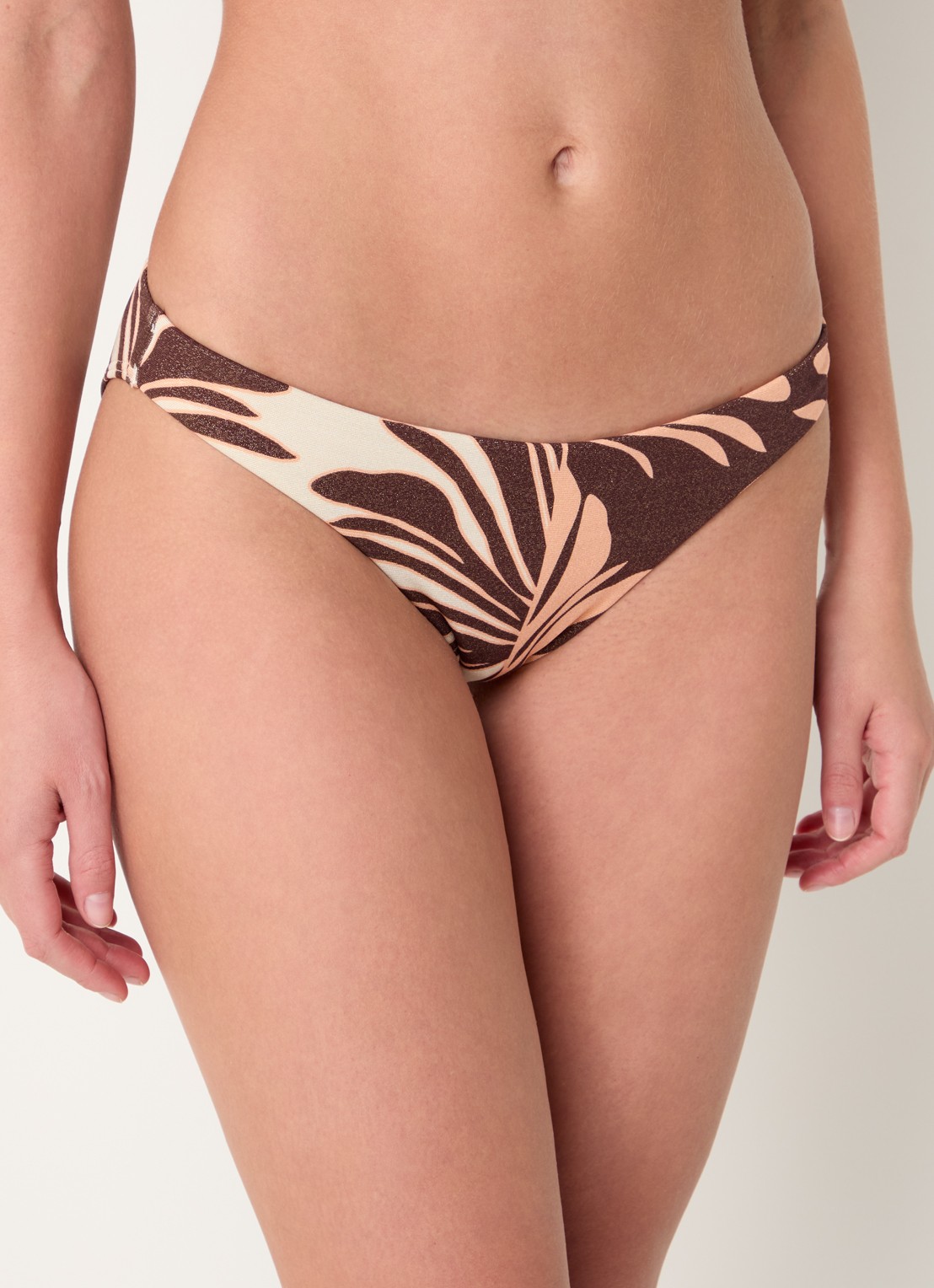 JETS Australia Dahlia Palm bikinislip met lurex - detail 3 bruin