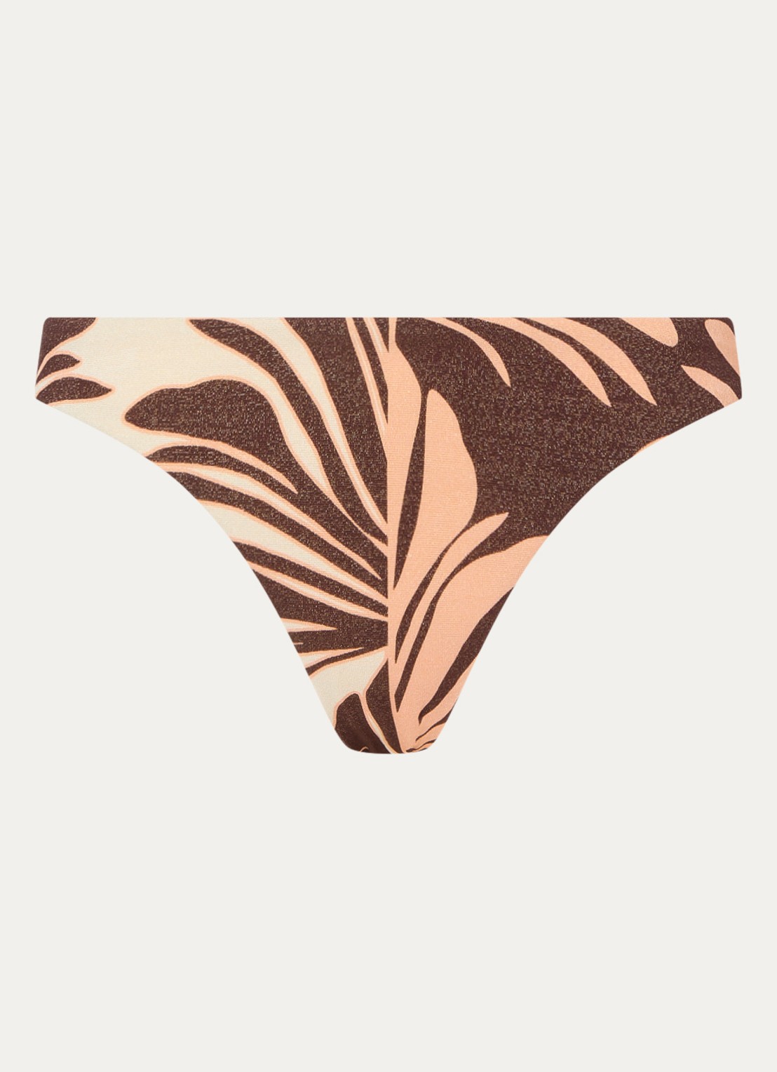 JETS Australia Dahlia Palm bikinislip met lurex - voorkant bruin