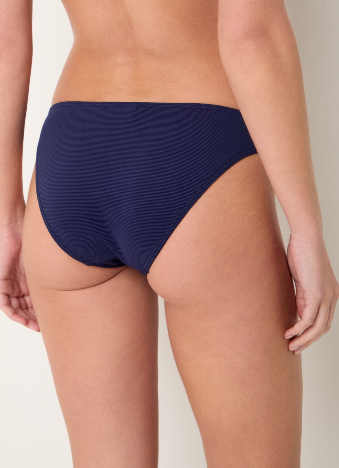 JETS Australia Isla bikinislip met ribstructuur - achterkant donkerblauw