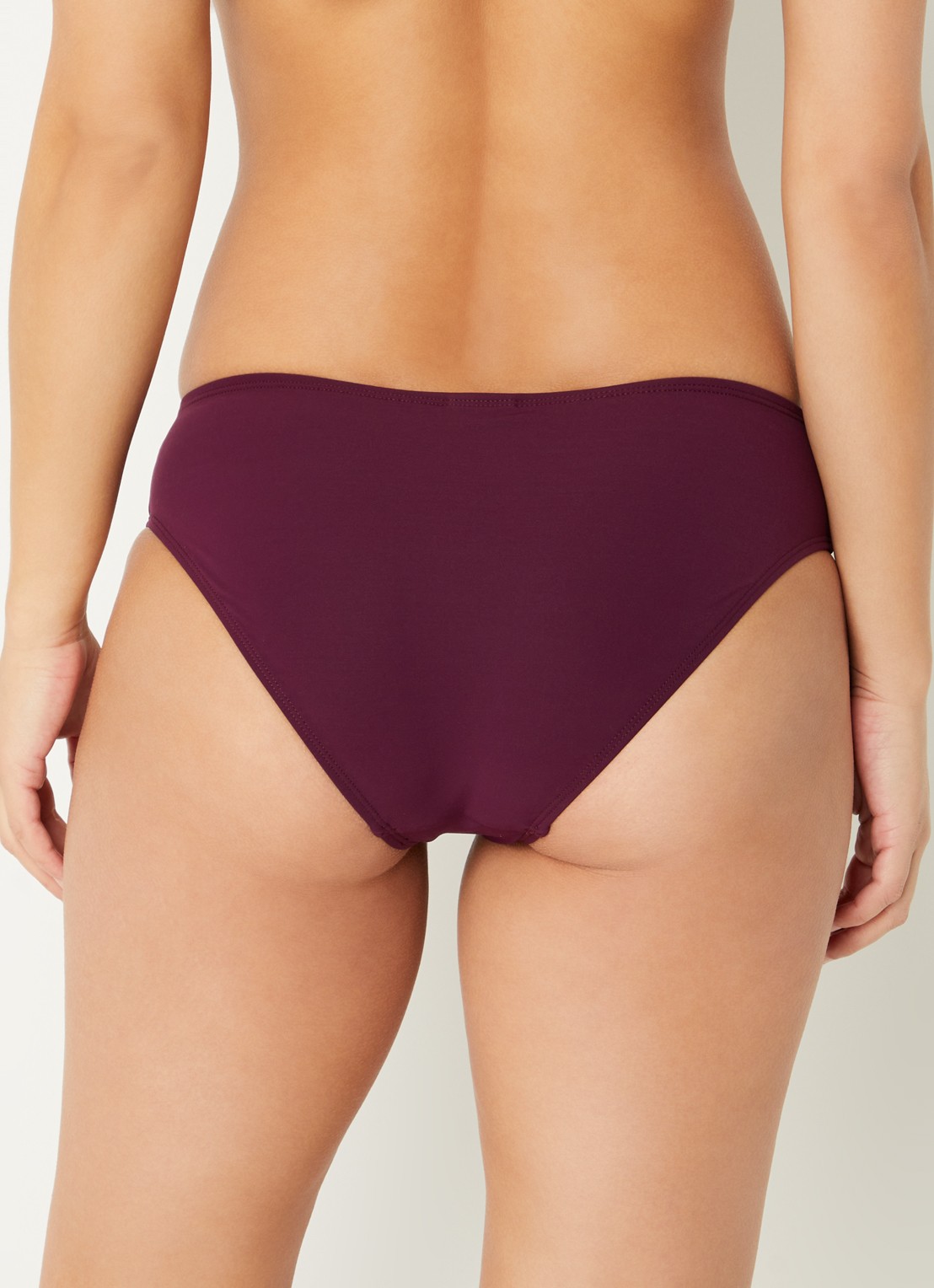 JETS Australia Jetset bikinislip met cut-out detail - achterkant aubergine
