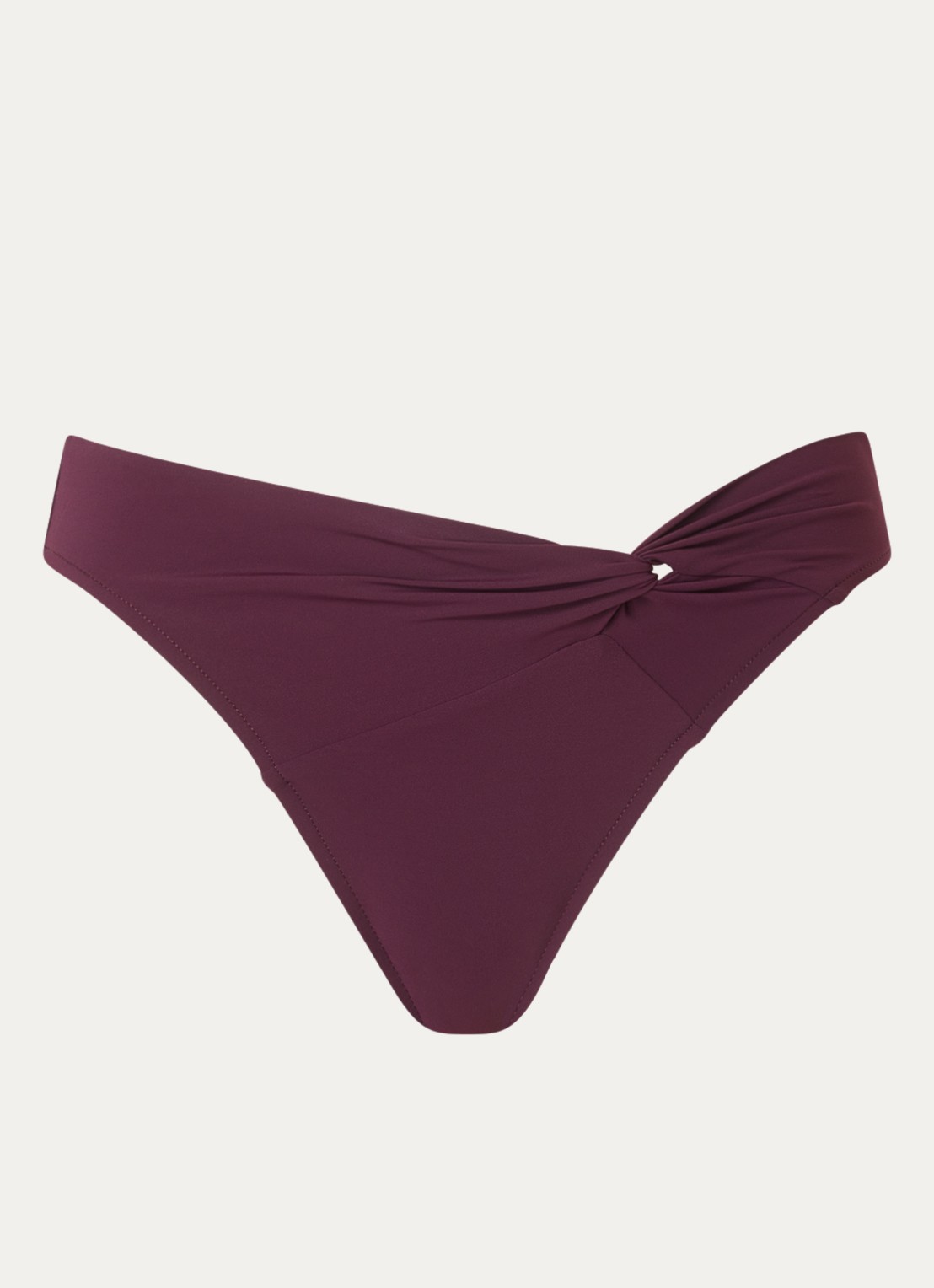JETS Australia Jetset bikinislip met geknoopt detail - voorkant 2 aubergine