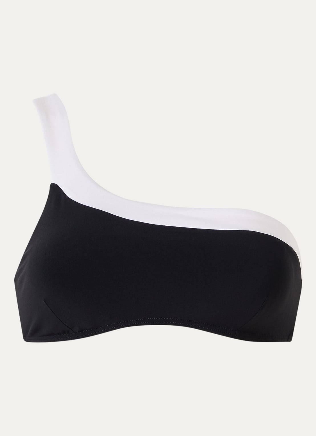 JETS Australia Jetset Eternal one shoulder bikinitop met uitneembare vulling - voorkant 4 zwart