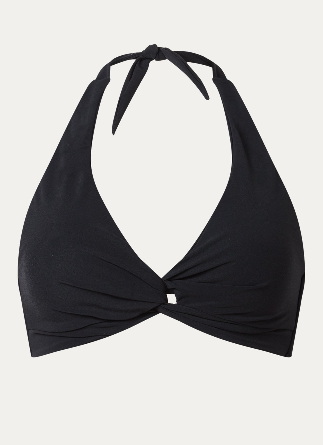 JETS Australia Jetset halter bikinitop met uitneembare vulling - voorkant 4 zwart