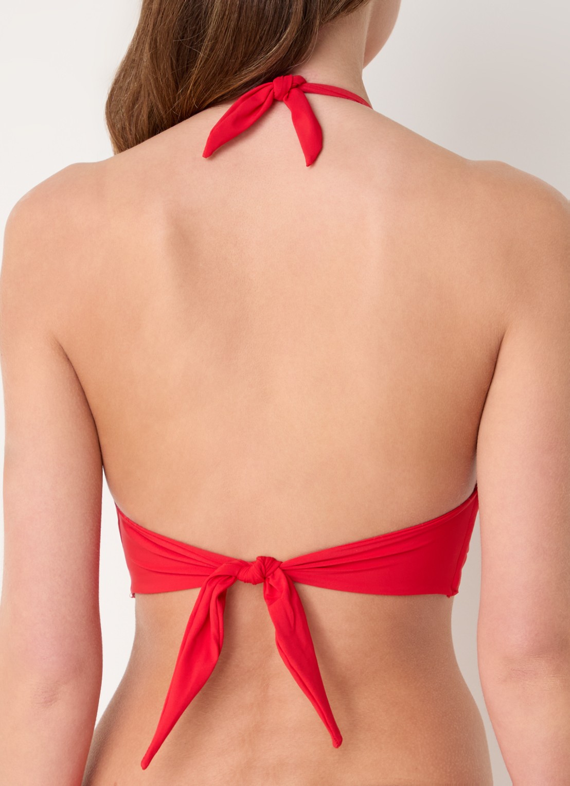 JETS Australia Jetset halter bikinitop met uitneembare vulling - achterkant rood