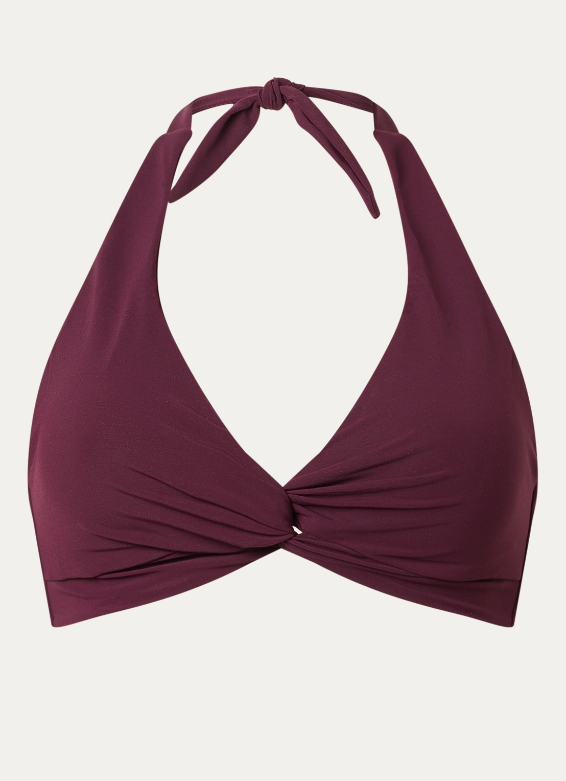 JETS Australia Jetset halter bikinitop met uitneembare vulling - voorkant 4 aubergine