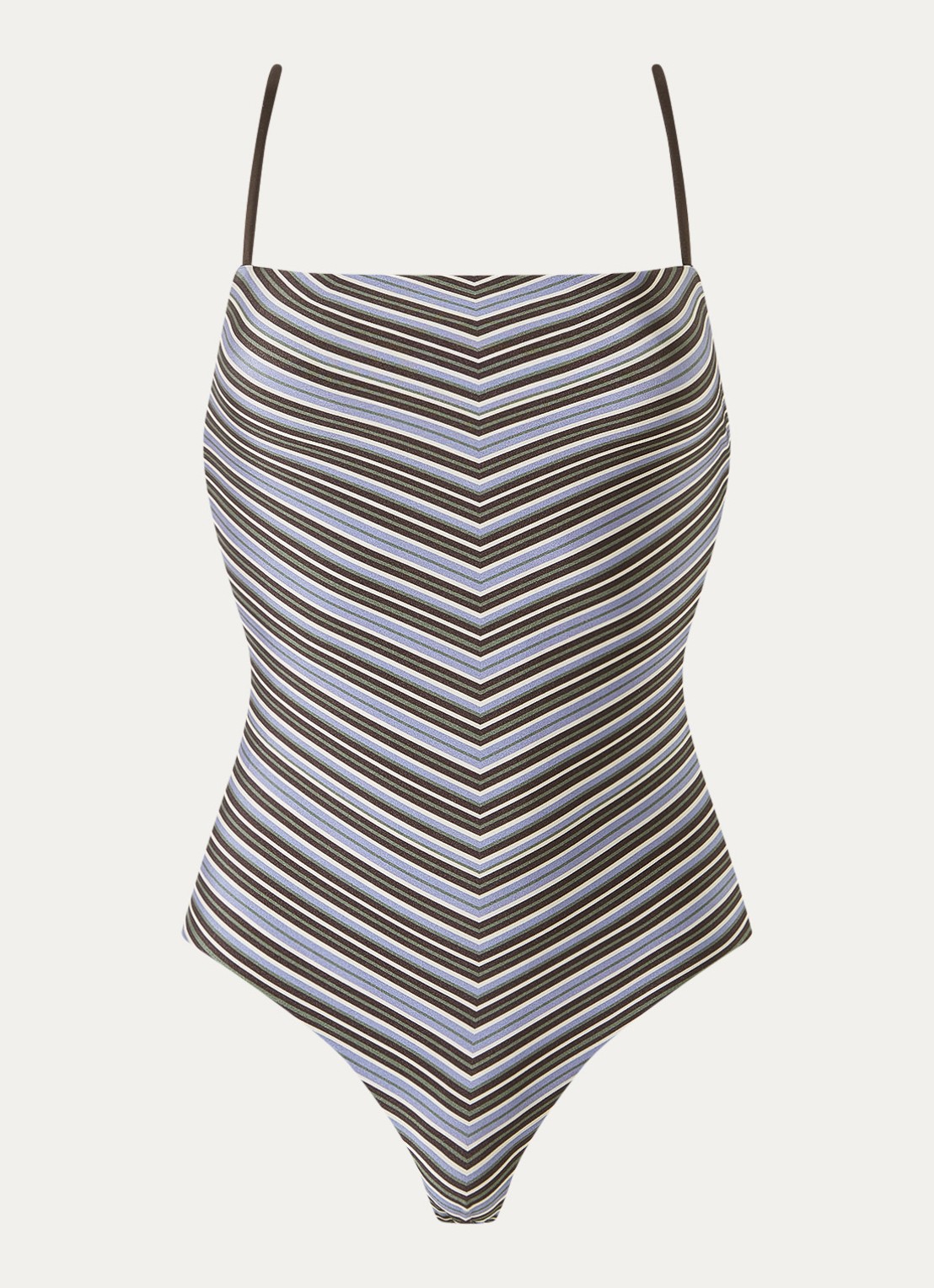 JETS Australia Reversible badpak met streepprint - voorkant 4 staalblauw