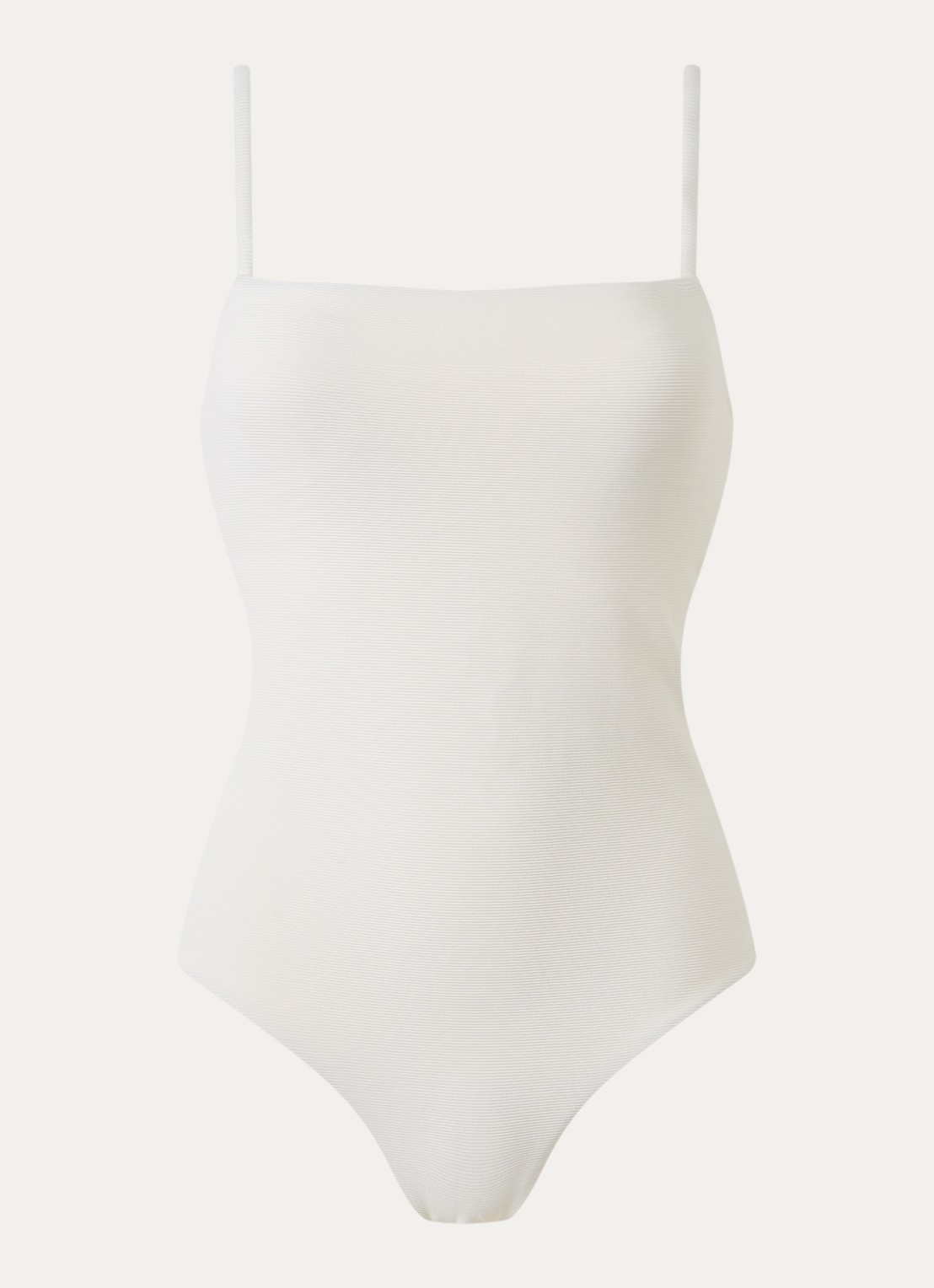 JETS Australia Versa Rib badpak met uitneembare vulling - voorkant ivoor