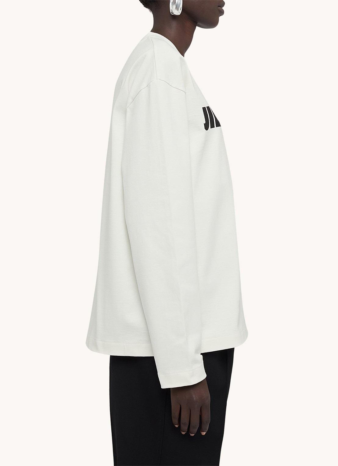 Jil Sander Longsleeve met logo - detail 5 wit