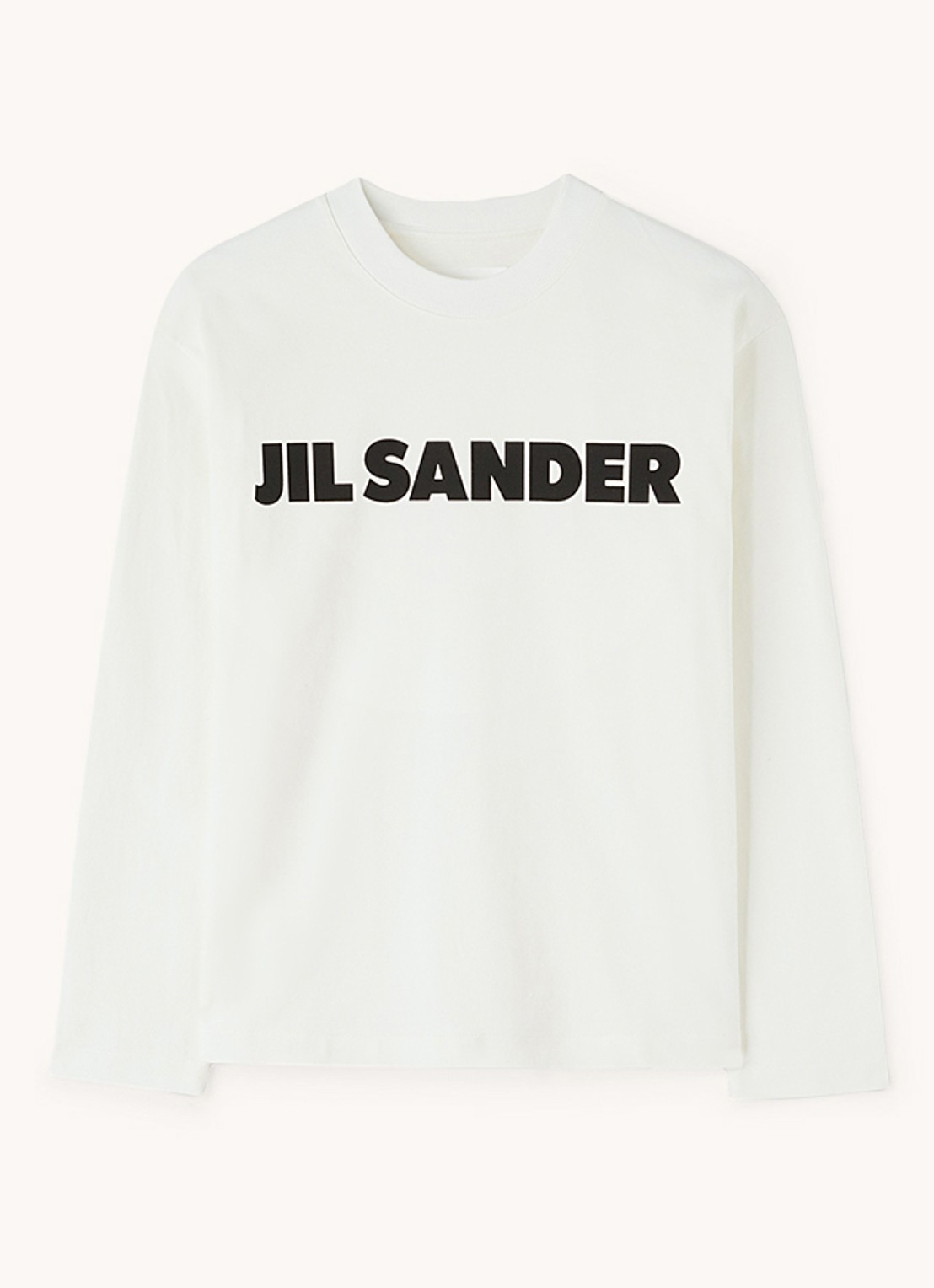 Jil Sander Longsleeve met logo - voorkant wit