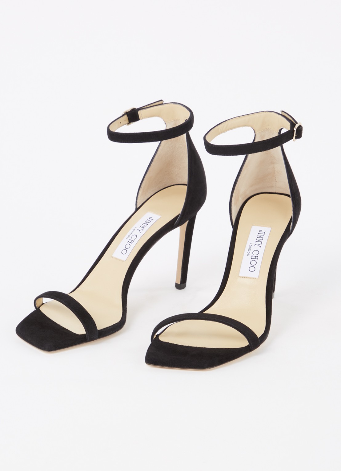 Jimmy Choo Alva sandalette van suède - detail zwart