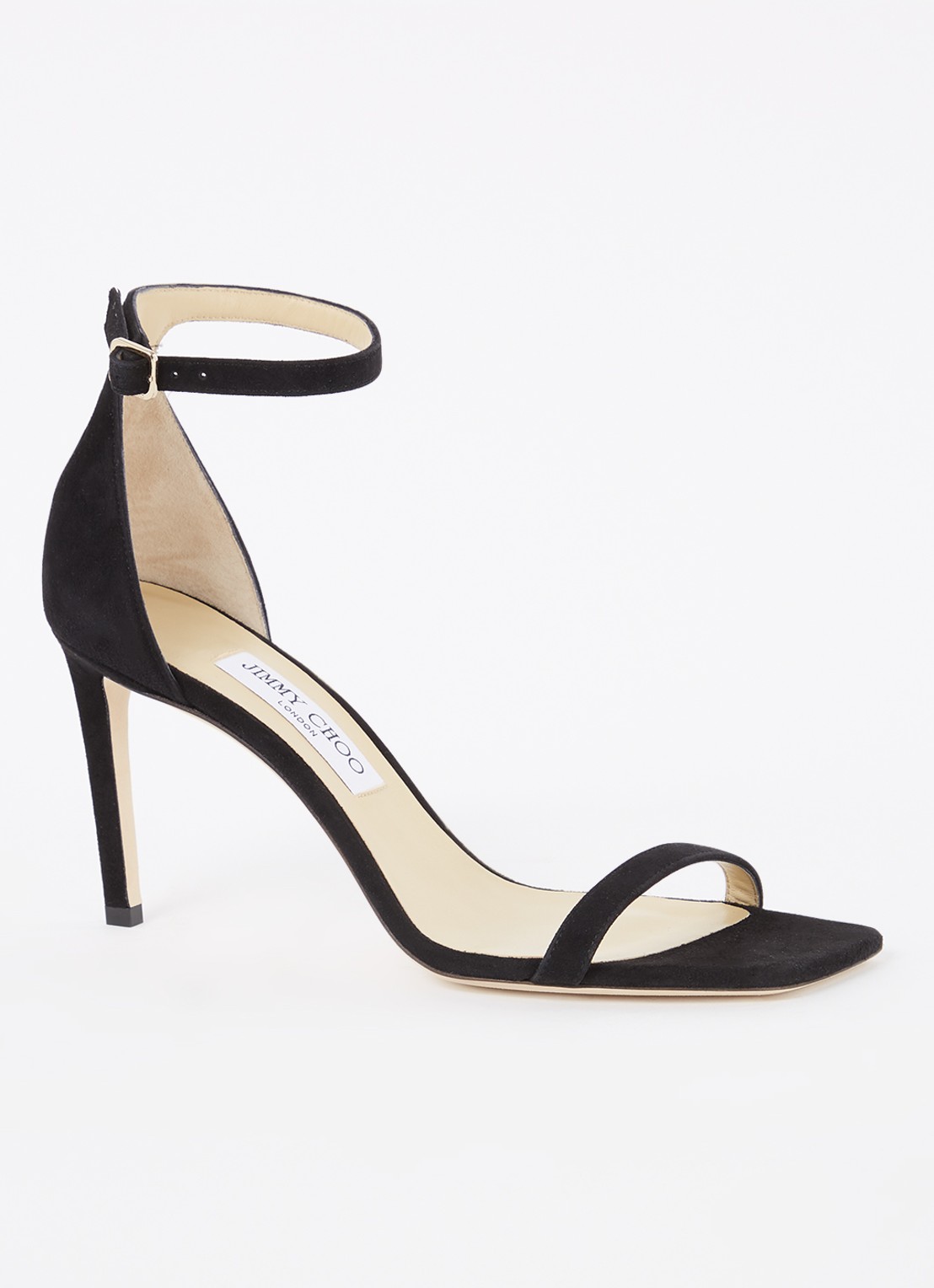 Jimmy Choo Alva sandalette van suède - voorkant 6 zwart