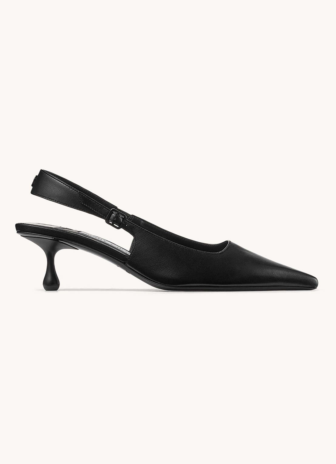 Jimmy Choo Amel 50 slingback van lamsleer - voorkant 3 zwart