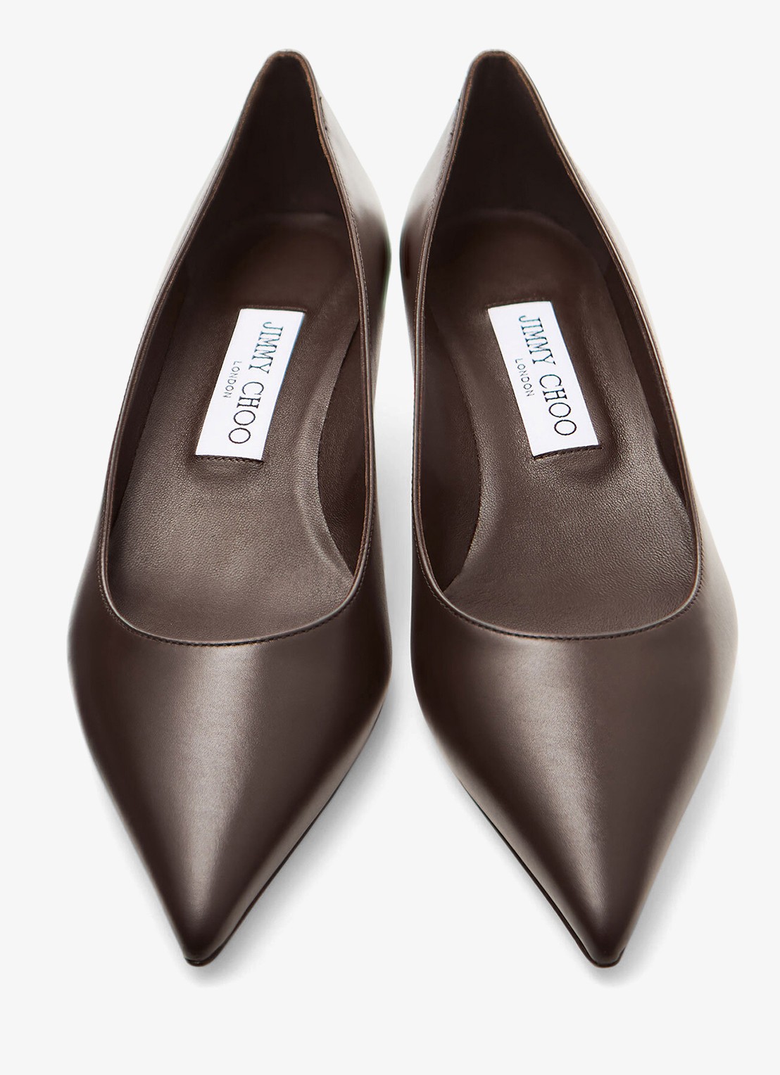 Jimmy Choo Amelia pump van kalfsleer - detail 3 donkerbruin