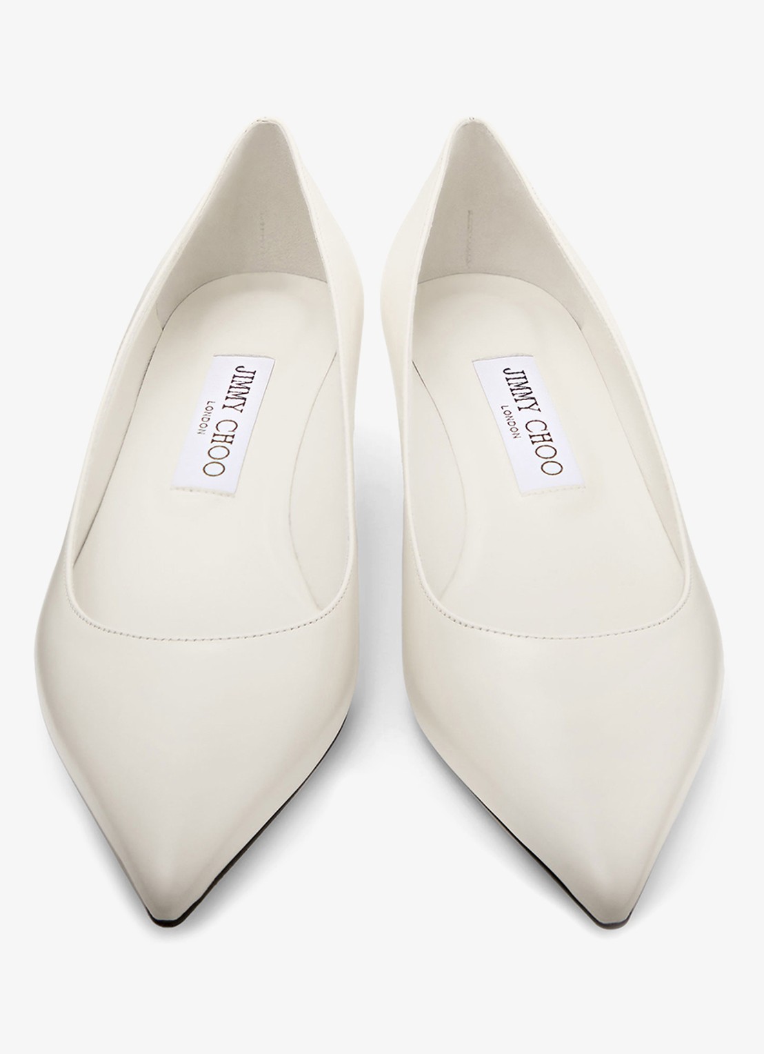 Jimmy Choo Amelia pump van kalfsleer - detail 5 gebroken wit
