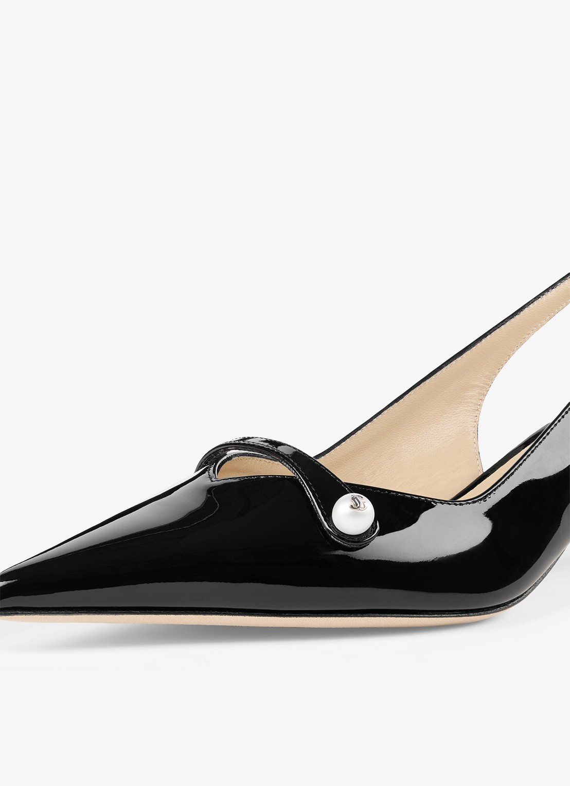 Jimmy Choo Amita 45 slingback van lakleer - detail 5 zwart