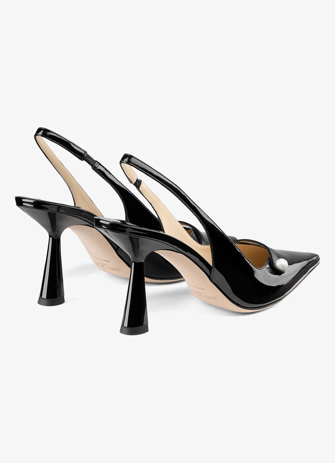 Jimmy Choo Amita 85 slingback van lakleer - achterkant 5 zwart