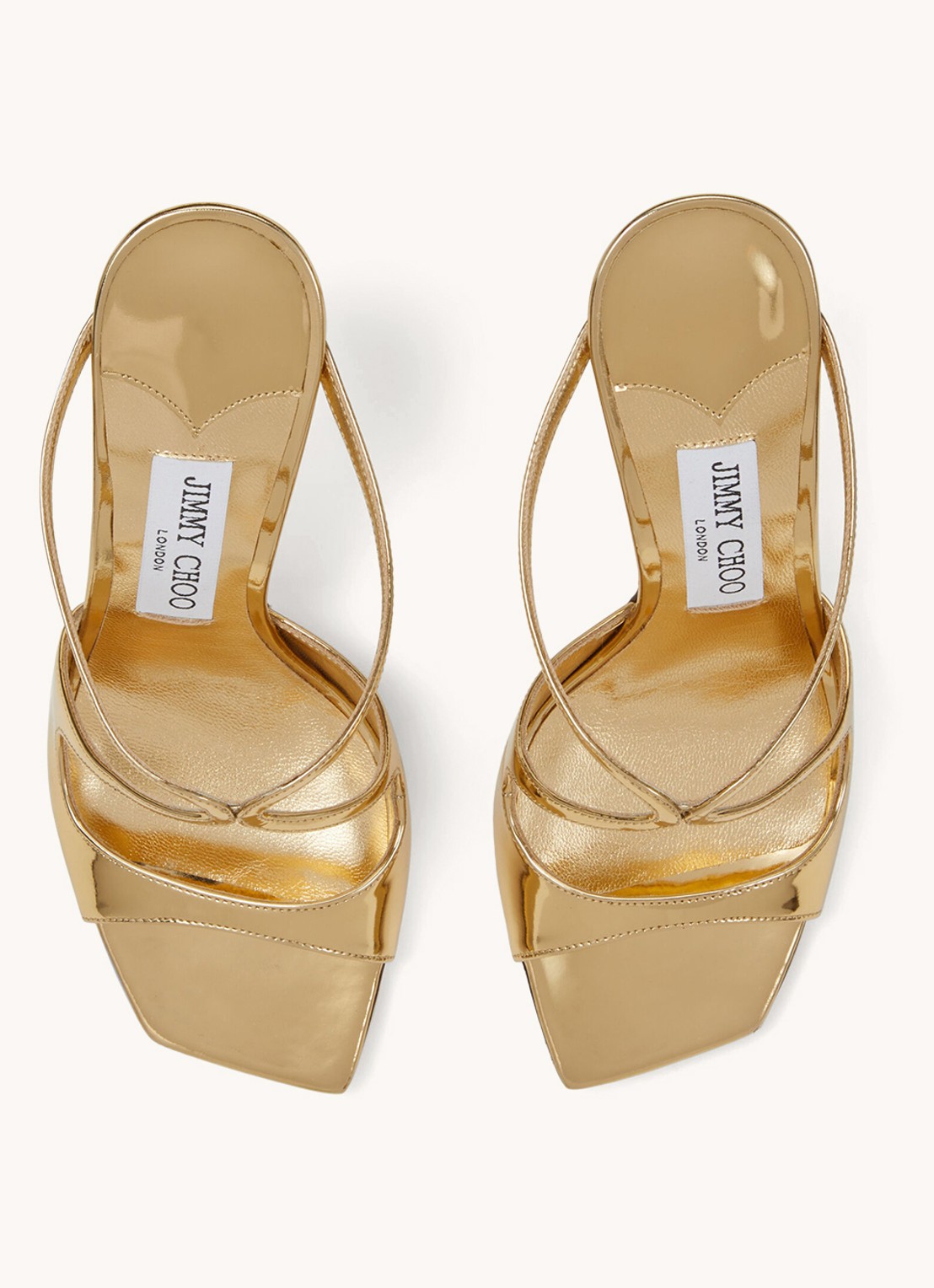 Jimmy Choo Anise 95 muiltje van kalfsleer - detail 5 goud