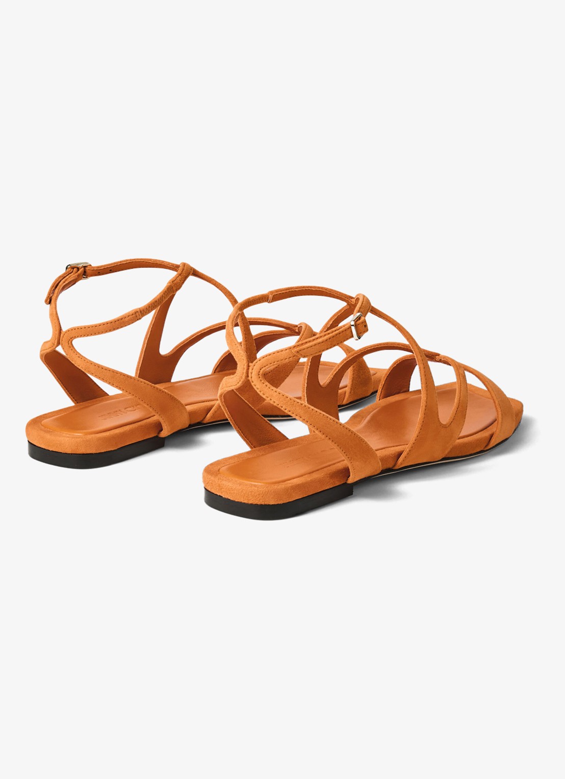 Jimmy Choo Ayla sandaal van geitensuède - achterkant 3 oranje