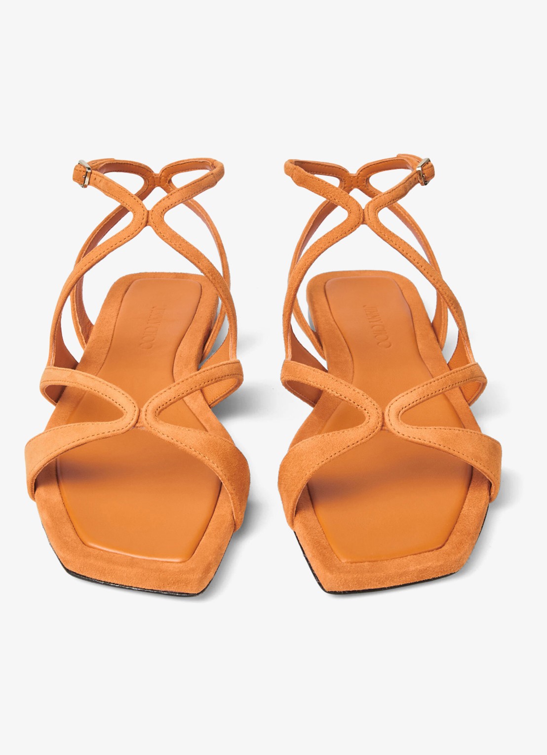 Jimmy Choo Ayla sandaal van geitensuède - detail 5 oranje