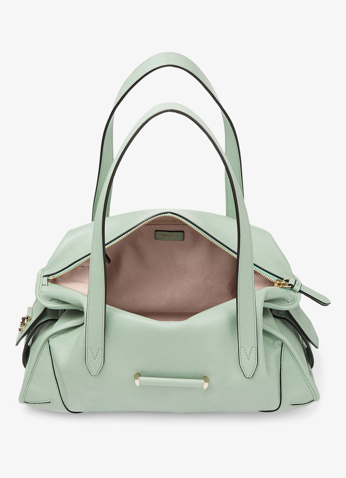 Jimmy Choo Bar Holdall Medium schoudertas van lamsleer - detail 2 groen