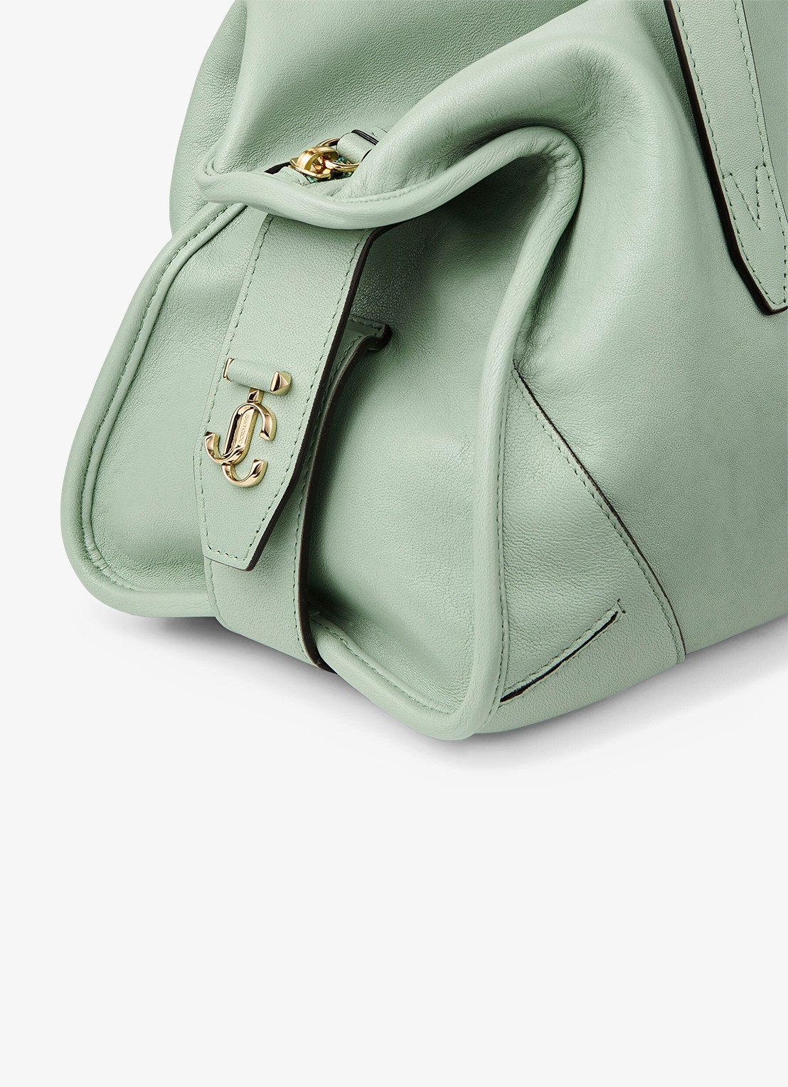 Jimmy Choo Bar Holdall Medium schoudertas van lamsleer - detail 3 groen