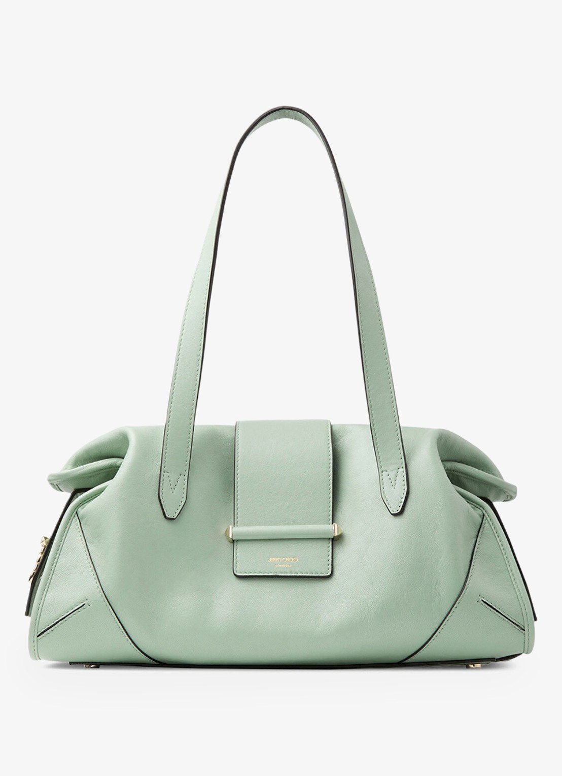 Jimmy Choo Bar Holdall Medium schoudertas van lamsleer - voorkant 4 groen