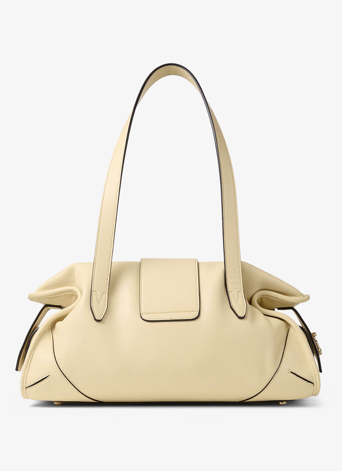 Jimmy Choo Bar Holdall Medium schoudertas van lamsleer - achterkant 5 gebroken wit
