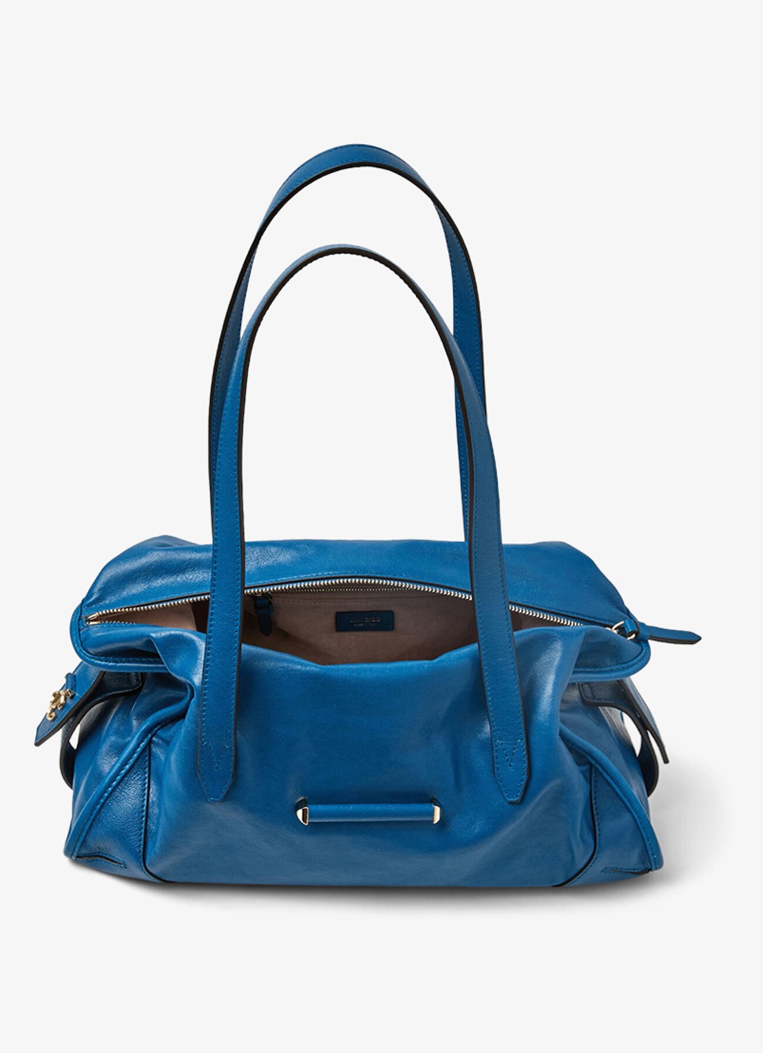 Jimmy Choo Bar Holdall Medium schoudertas van lamsleer - detail 3 blauw