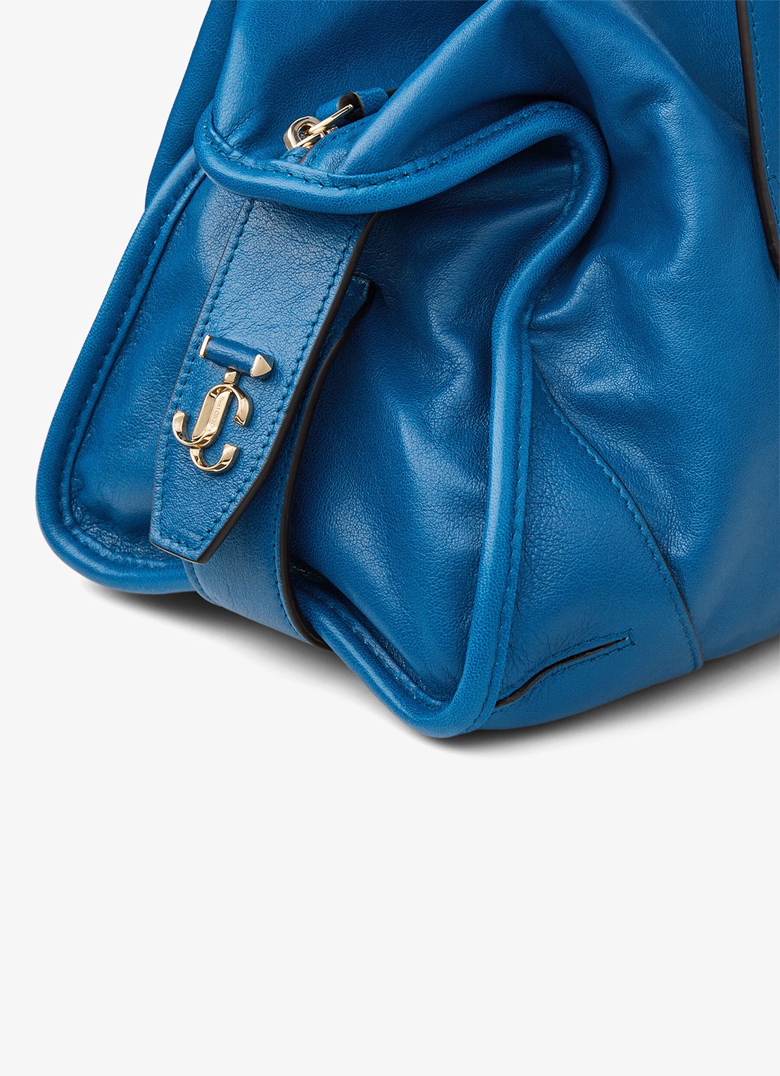 Jimmy Choo Bar Holdall Medium schoudertas van lamsleer - detail 4 blauw