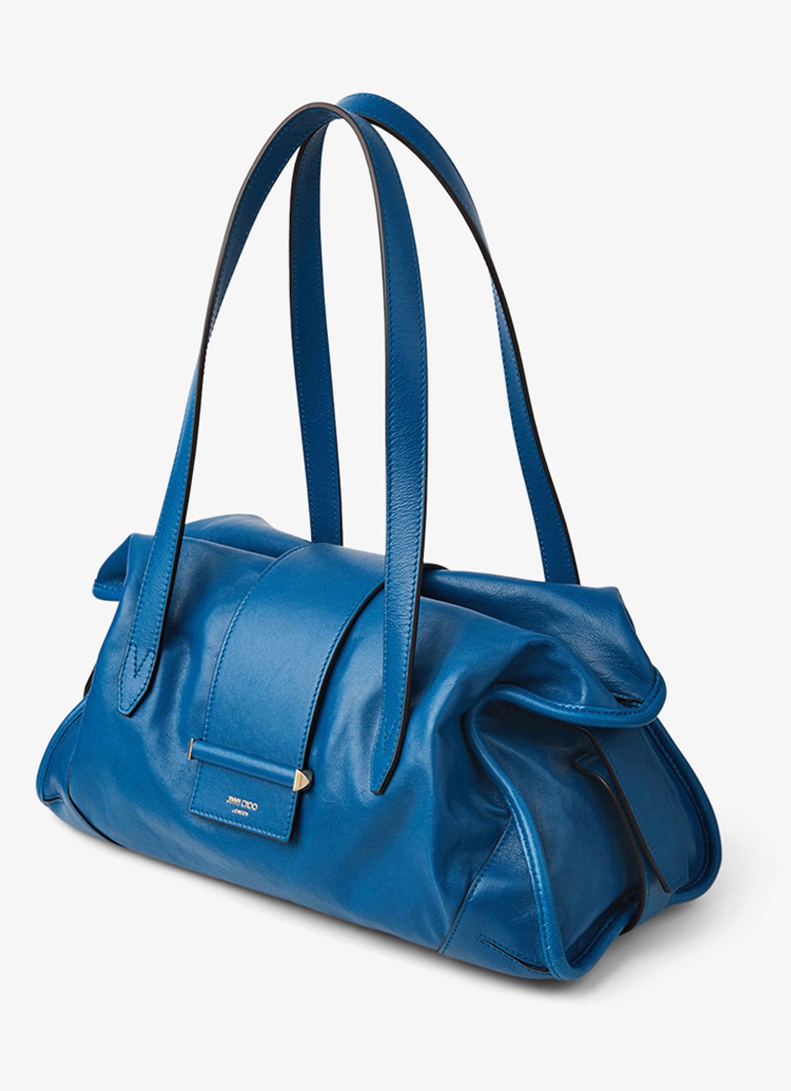 Jimmy Choo Bar Holdall Medium schoudertas van lamsleer - voorkant 2 blauw