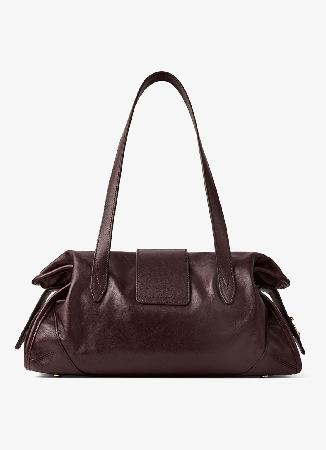 Jimmy Choo Bar Holdall Medium schoudertas van lamsleer - achterkant 5 donkerrood
