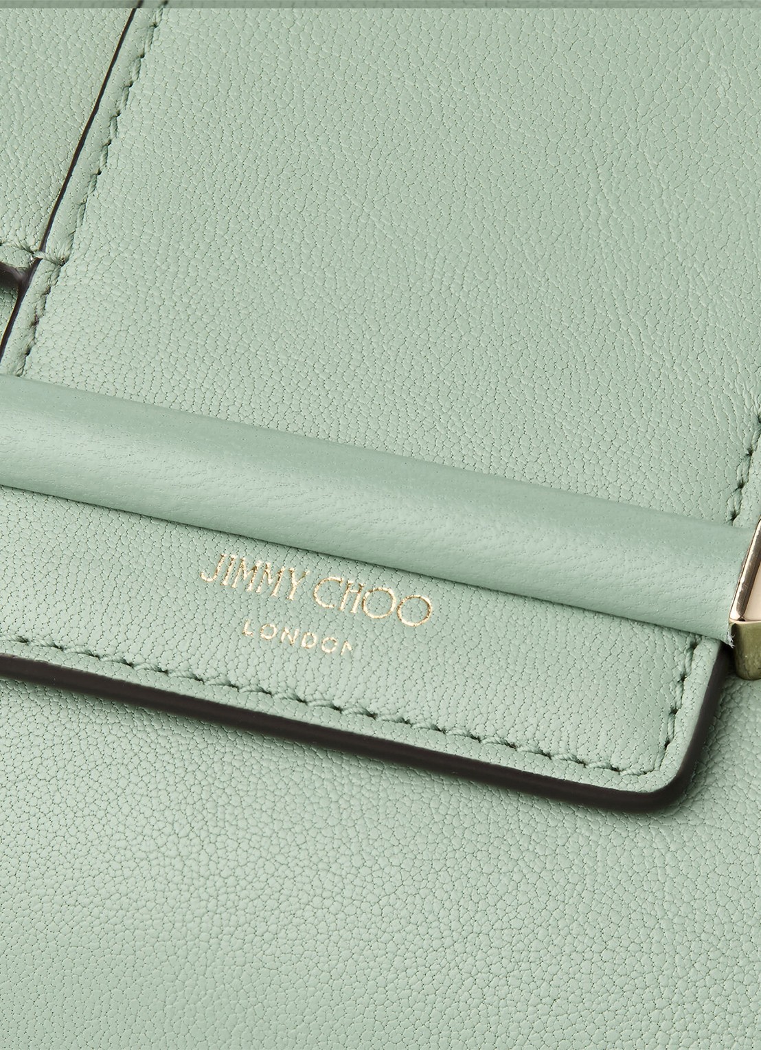 Jimmy Choo Bar Mini crossbodytas van lamsleer met afneembare schouderriem - detail 4 groen