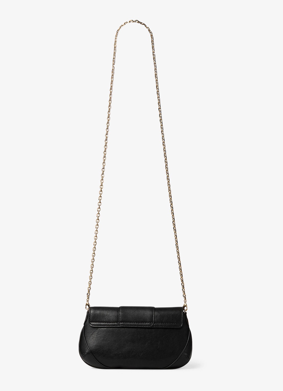 Jimmy Choo Bar Wallet/Chain crossbodytas van lamsleer - achterkant zwart