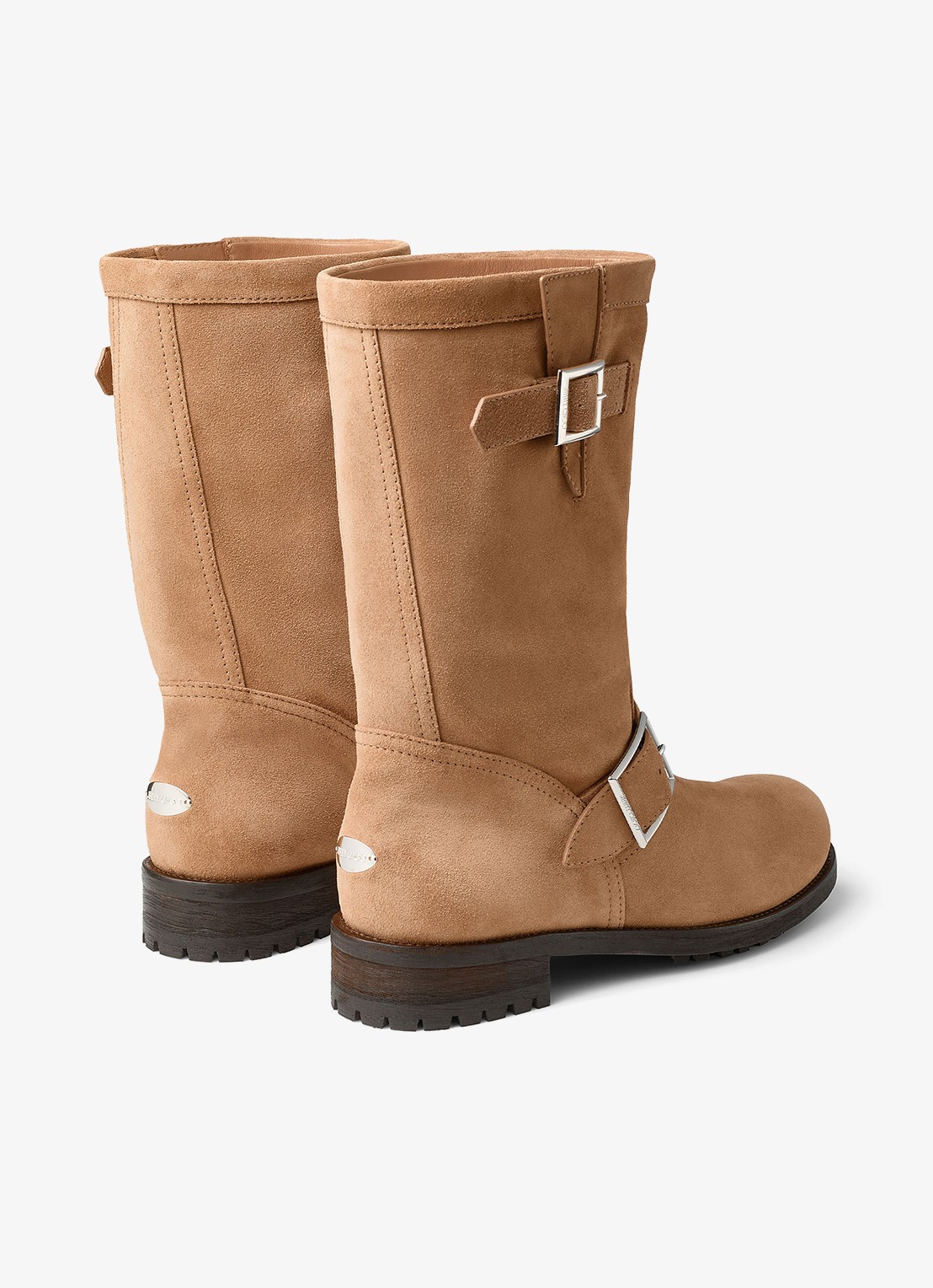 Jimmy Choo Biker boot van kalfssuède - achterkant 4 bruin