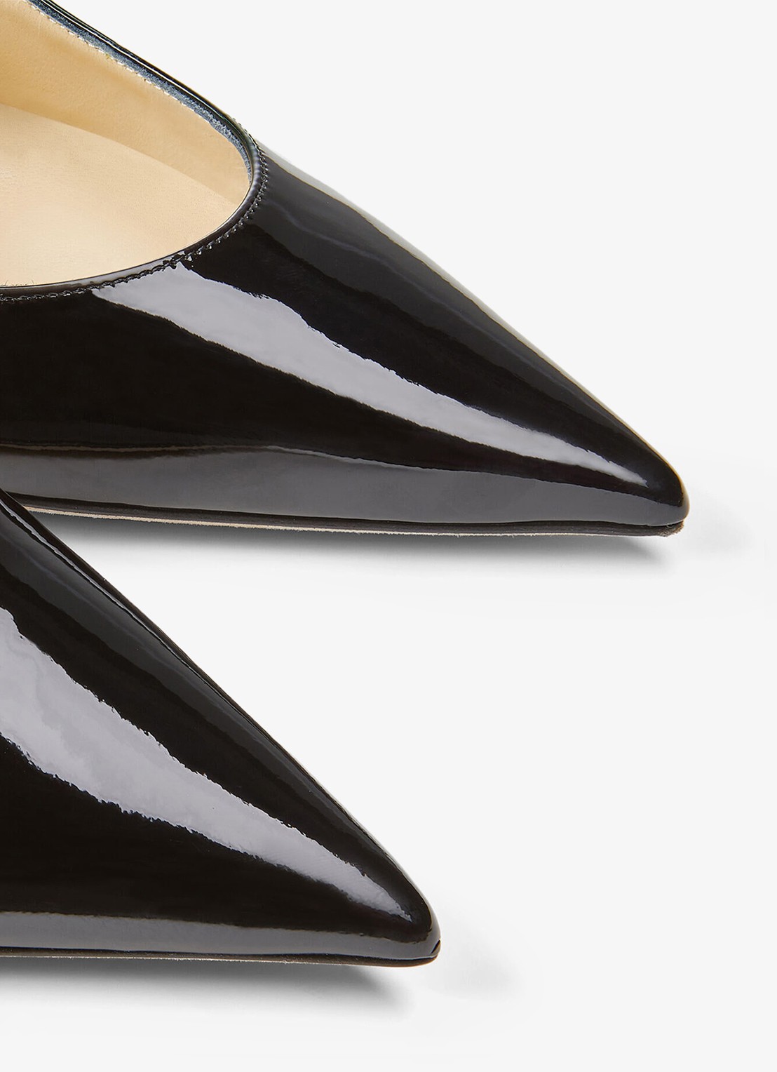 Jimmy Choo Bing 100 muiltje van kalfsleer met lakfinish - detail 3 zwart