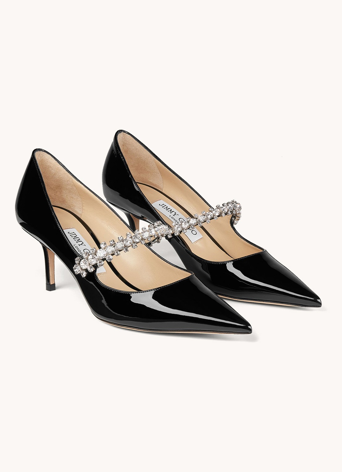 Jimmy Choo Bing 65 pump van kalfsleer - detail 3 zwart