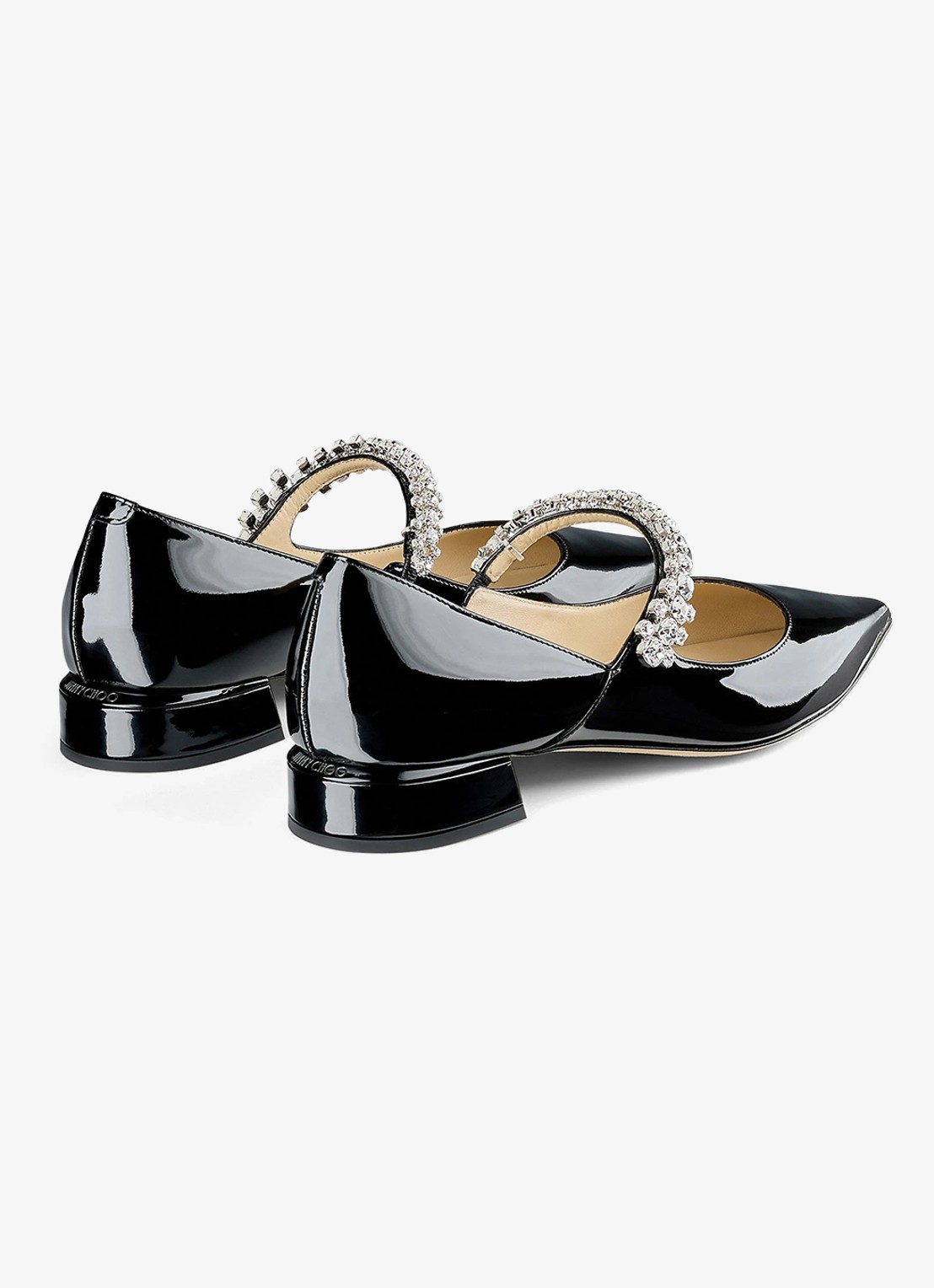 Jimmy Choo Bing ballerina van lakleer - achterkant 5 zwart
