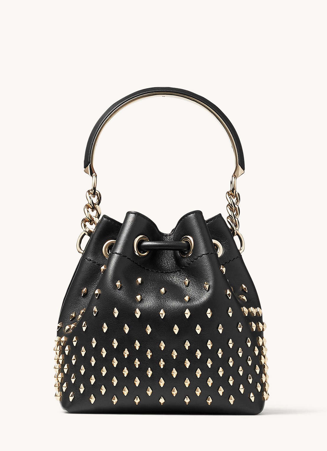 Jimmy Choo Bon Bon Bucket/S handtas van kalfsleer - detail 5 zwart
