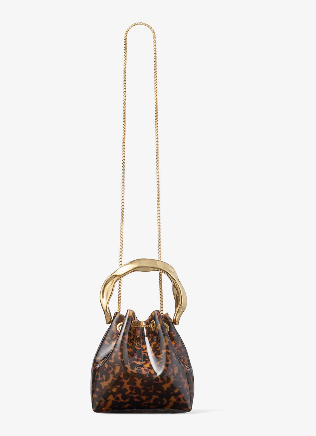 Jimmy Choo Bon Bon handtas met dierenprint - achterkant 8 bruin