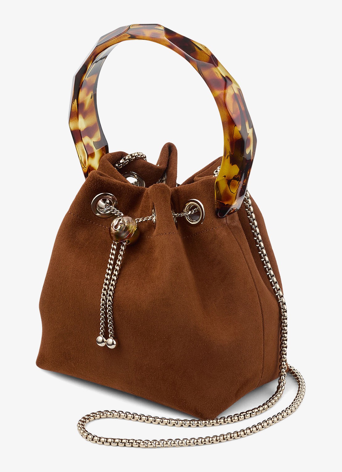 Jimmy Choo Bon Bon handtas van geitensuède - detail 3 bruin